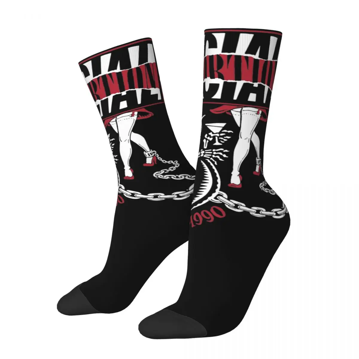 Social Distortion Ball And Chain Tour 1990 Design Theme Socks Accessories for Men Women Non-slip Printing Socks