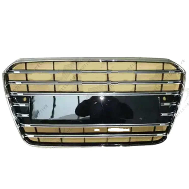 High Performance ABS Black Grille Replacement Front Grill With Chromed Frame For A5 2007-2013 Modified Upgrade to S5