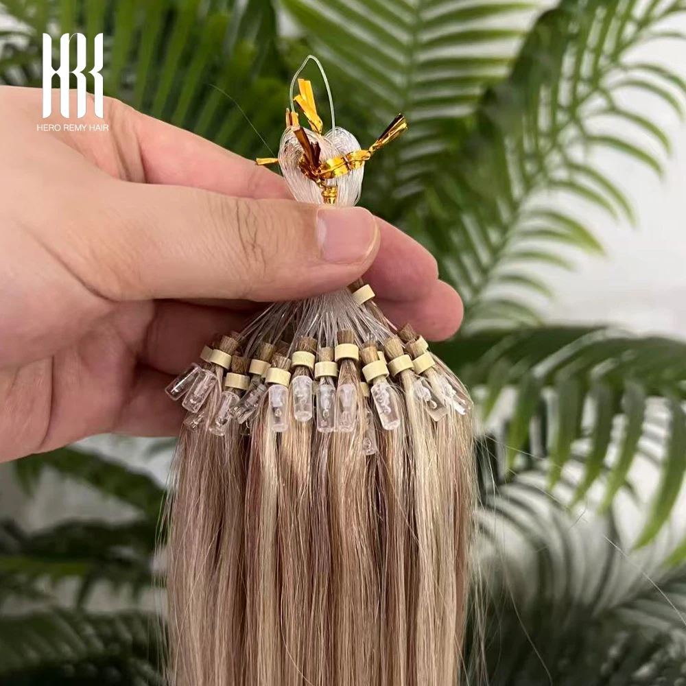 

Невидимые накладные пряди из натуральных прямых человеческих волос Micro Loop для женщин, на леске, бразильские волосы Реми, 16-22 дюйма, 1 г/прядь