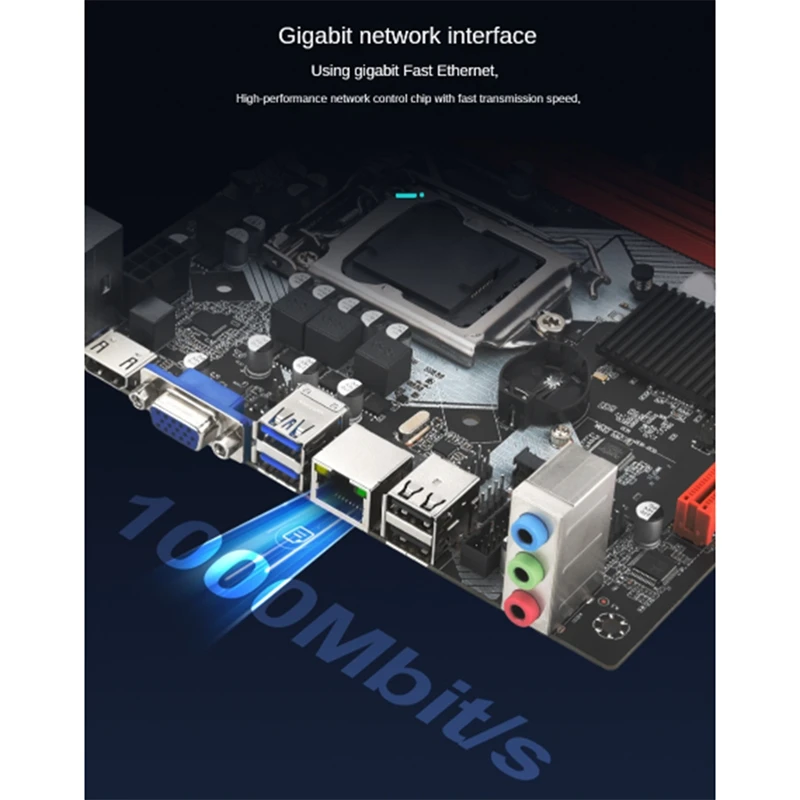 Placa base de ordenador ITX H110 con 16G 2133Mhz DDR4 RAM LGA1151 DDR4 compatible con 32GB Gigabit Ethernet M.2 Nvme PCI-E 16X