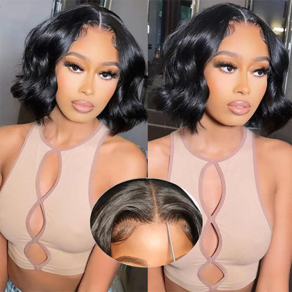 

Glueless Bob Wig Short Body Wave Lace Front Human Hair Wig Pre Plucked Lace Frontal Wigs 7x5 6x4 4x4 Glueless Wigs Human Hair