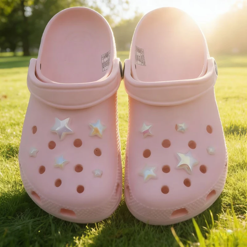 10PCS Summer Shoe Charms Set Accessories for Clogs Cute Colorful Pentagram ABS Shoes Decorations Buckle