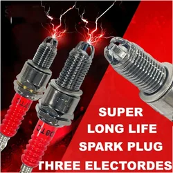 3-Electrode A7TC D8TC High Performance Motorcycle Iridium Spark Plug for 50CC-150CC for Atv GY6 50cc 110cc 125cc 150cc ATV Plug