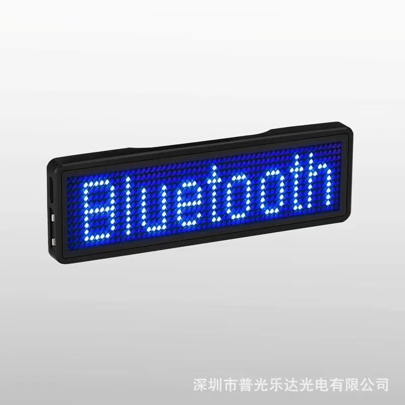 Customized. Led Badge Display Business Card Screen Bar Work Badge Luminous Rolling Word-Moving Designated Driver 4 Words