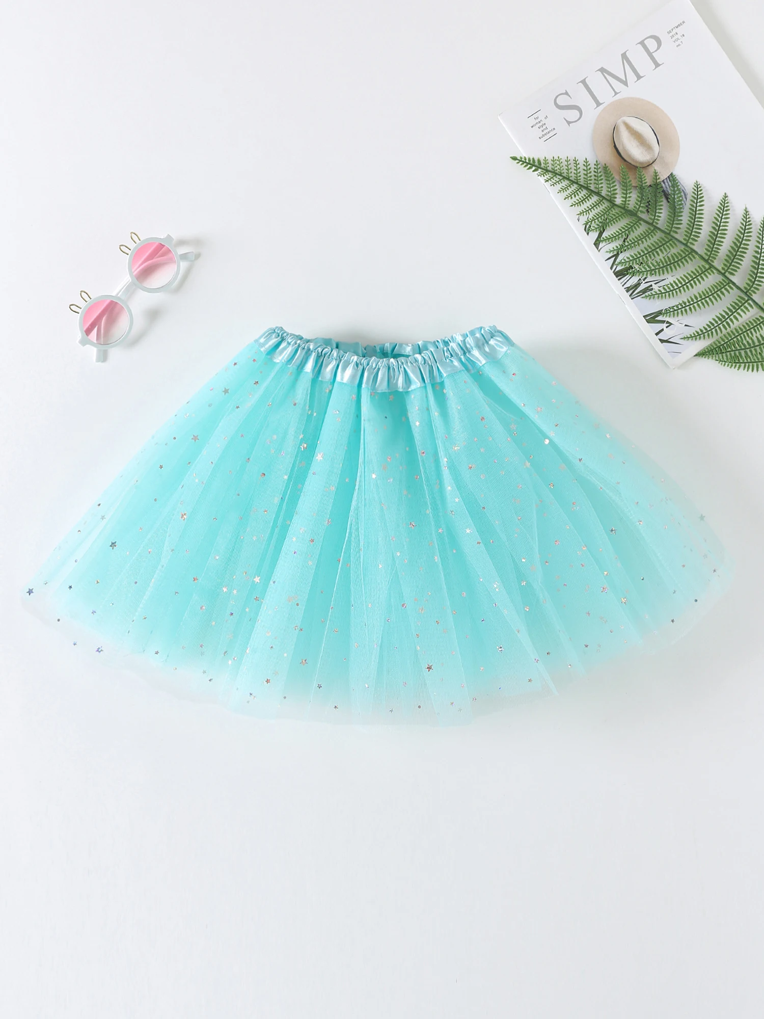 Baby girls Star Glitter Dance Tutu Skirt For Girl Sequin 3 Layers Tulle Toddler Pettiskirt Children Chiffon 2-8T