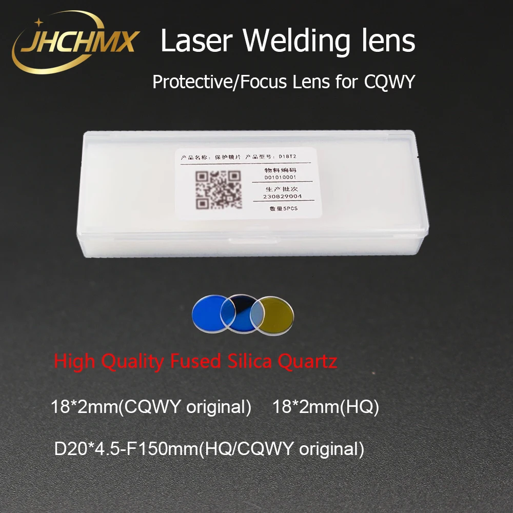 Jhchmx Laser Mão Soldagem Janelas de Proteção Mão Cabeça Arma D20 4.5-f150 Lens 18*2 Foco Peças Lote