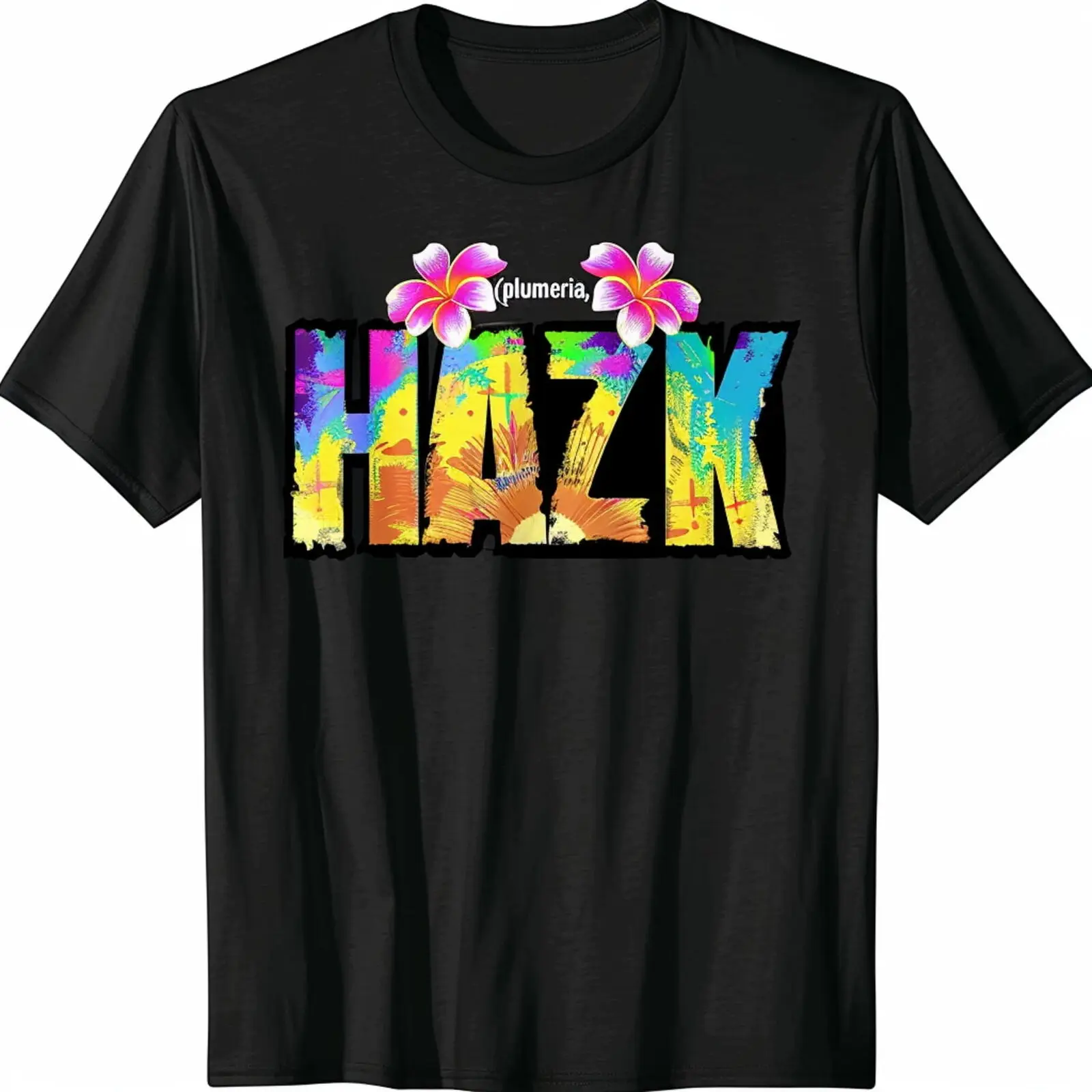 Introducing our stunning Black TShirt featuring a vibrant Hawaiian sunset design