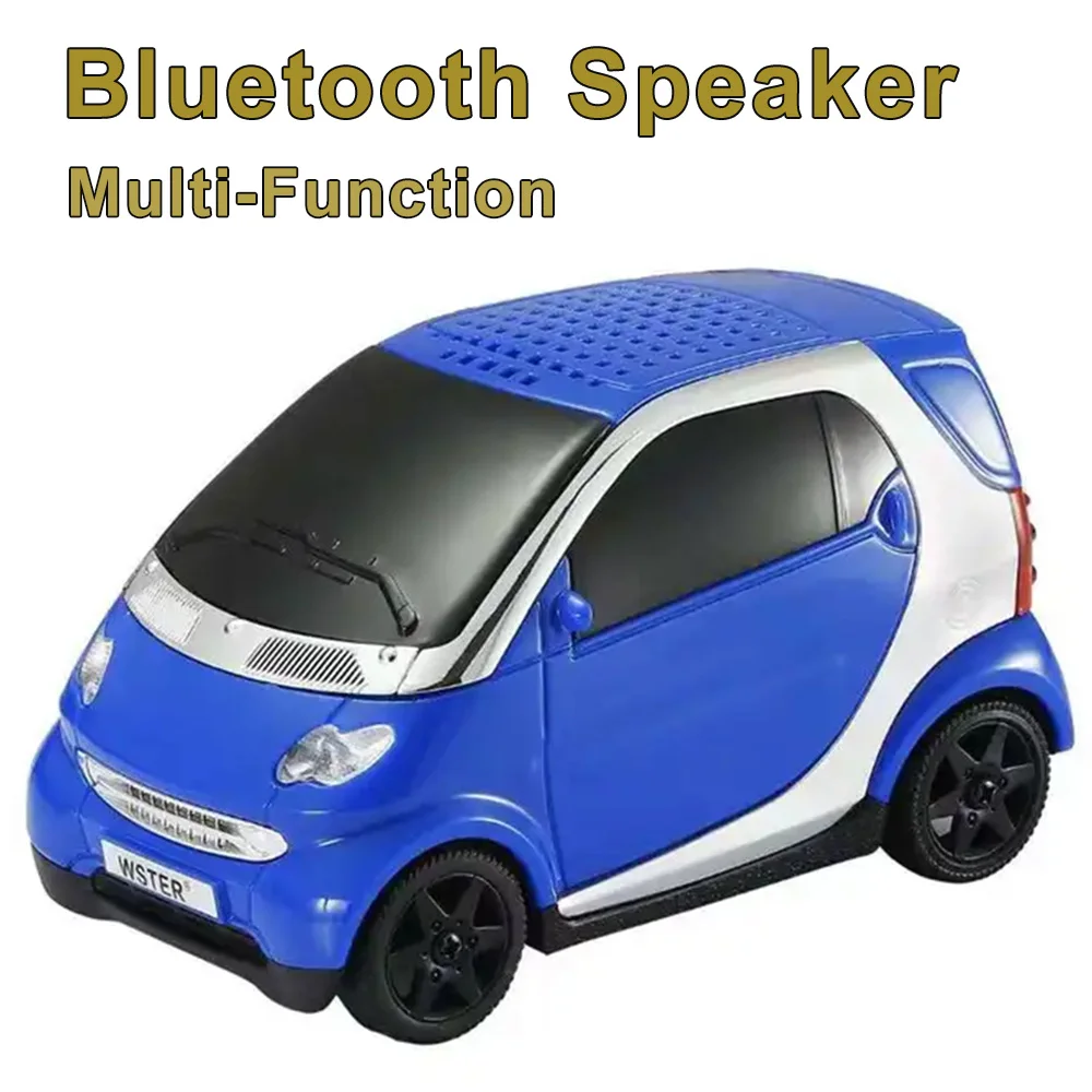 

Portable Stereo Bluetooth Speaker Taxi Shaped Support TF Card USB Drive FM Radio AUX Retro Wireless Mini Mp4 Music Player