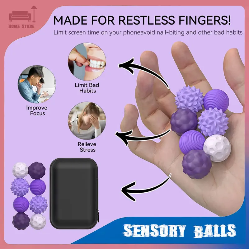 Boules sensorielles colorées magnétiques en Silicone, jouets Fidget, balles d'inquiétude pour l'autisme, soulagement de l'anxiété, balle anti-Stress, Spinner, jouet apaisant, cadeau