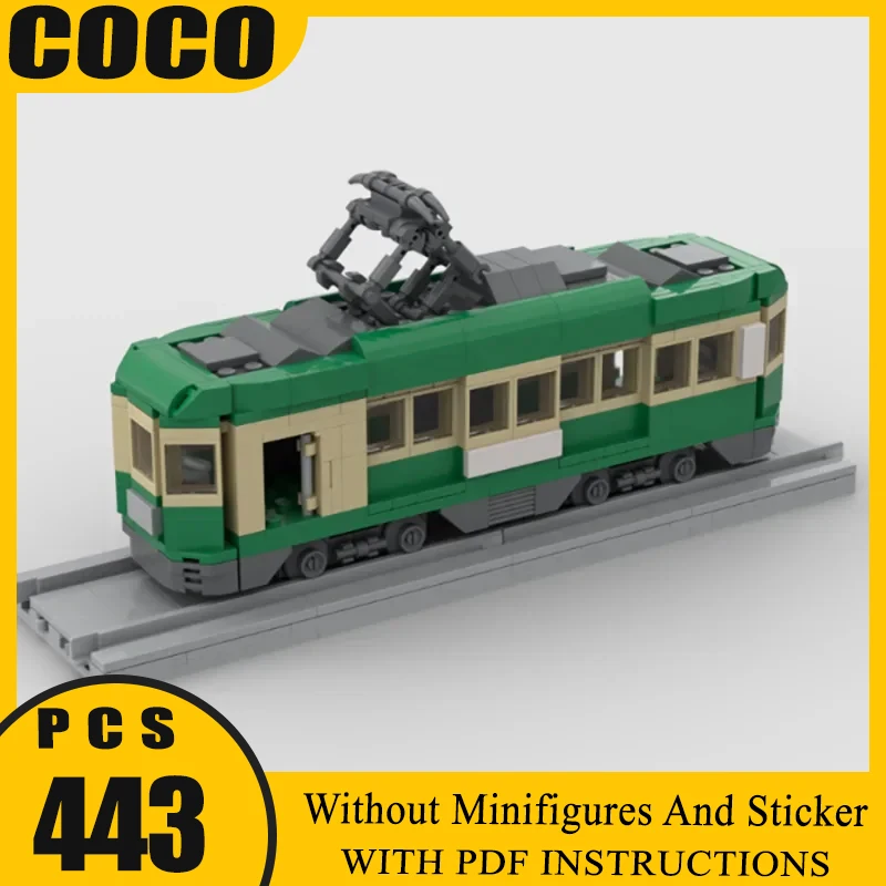 

Модель железнодорожного поезда, модель Moc, строительные кирпичи, модель Tramcar, технология, модульные блоки, подарки, рождественские игрушки, наборы «сделай сам», сборка