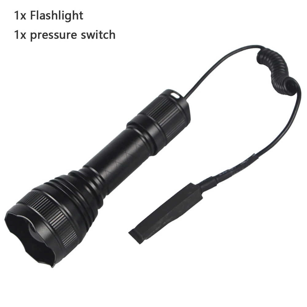 T21 Ir Hunting 940nm/850nm Licht Infrarood Zaklamp Zoombare Nachtzichtlamp + 18650 + Usb-Oplader + Schakelaar + Bevestiging