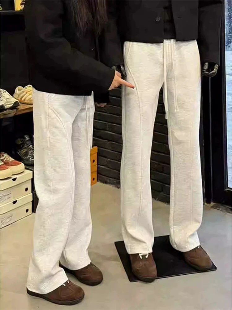 

Cleanfit ey Fitn Sports Sweatpants Men's Spring Casual Loose Straight Leg Micro Flared Pants Knife Cut Leisure Trousers