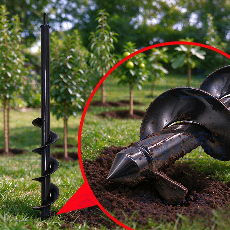 Spiral Ground Drill Bit Auger Borer Hole Drilling Tool For Garden Planting Soil Loosening Digging Tool Replacement Kit