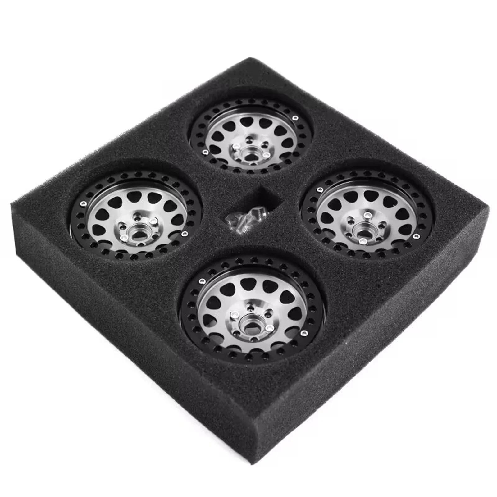 4 sztuki felgi CNC ze stopu aluminium 2.2 Beadlock do 1/10 RC Crawler Car Axial SCX10 90046 AXI03007 TRX4 VS4-10 Redcat Gen8