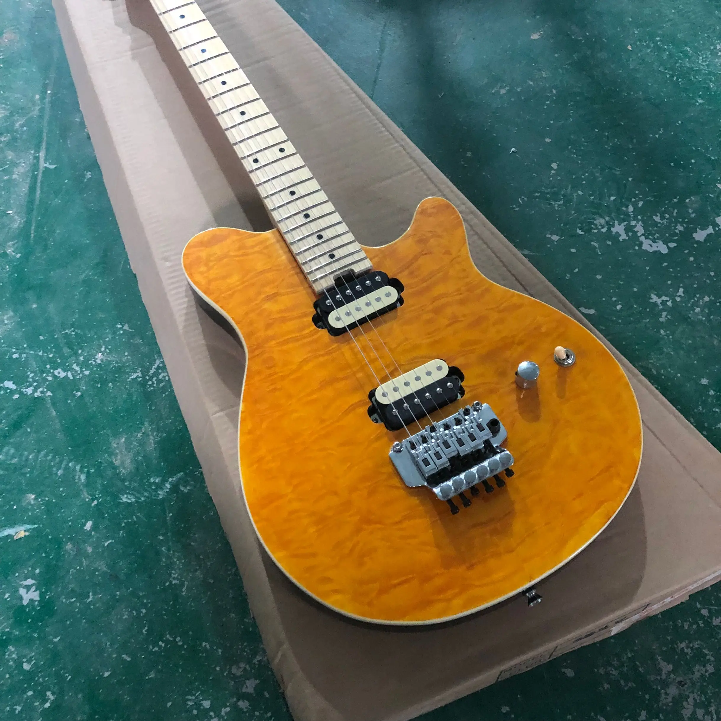 6-String Electric Guitar,Maple Fingerboard,Quilted Maple Top,Small Amount in Stock for Sale