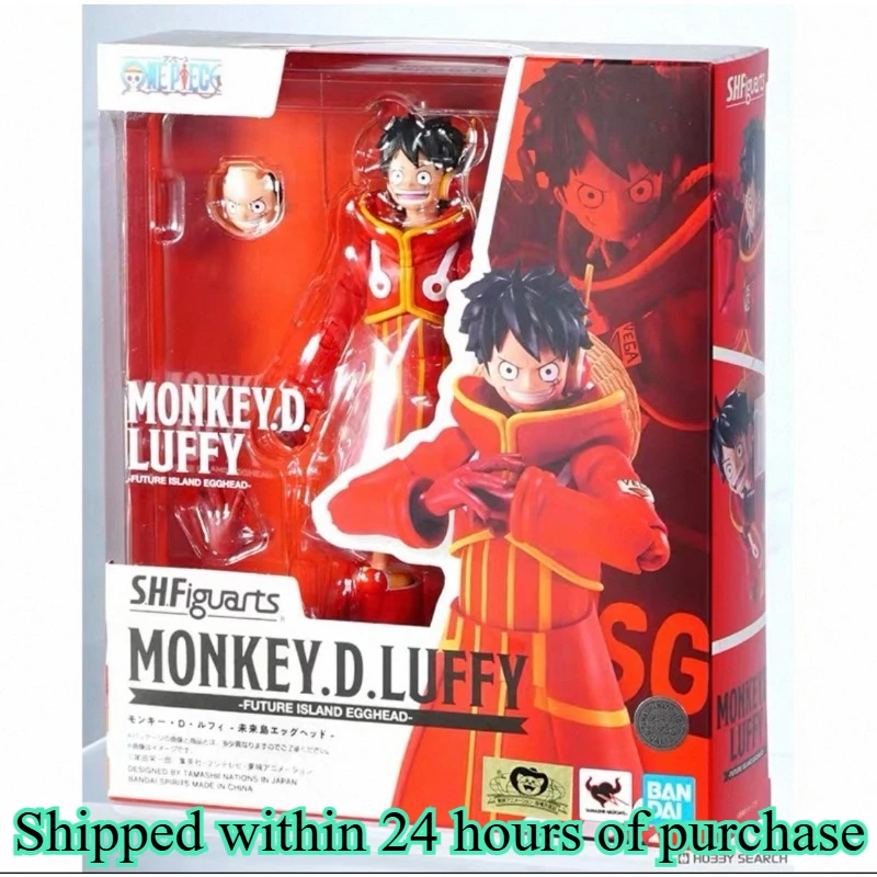 재고 있음 100% 오리지널 반다이 S.H.Figuarts SHF 원피스 Monkey D Luffy Future Island Egghead 애니메이션 액션 피규어 완구