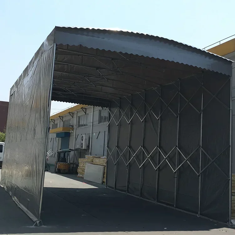 خيمة جراج محمولة قابلة للطي من القماش المشمع للتسقيف بإطارات فولاذية مظلة ظل الشمس في الهواء الطلق خيمة مظلة سحب #6