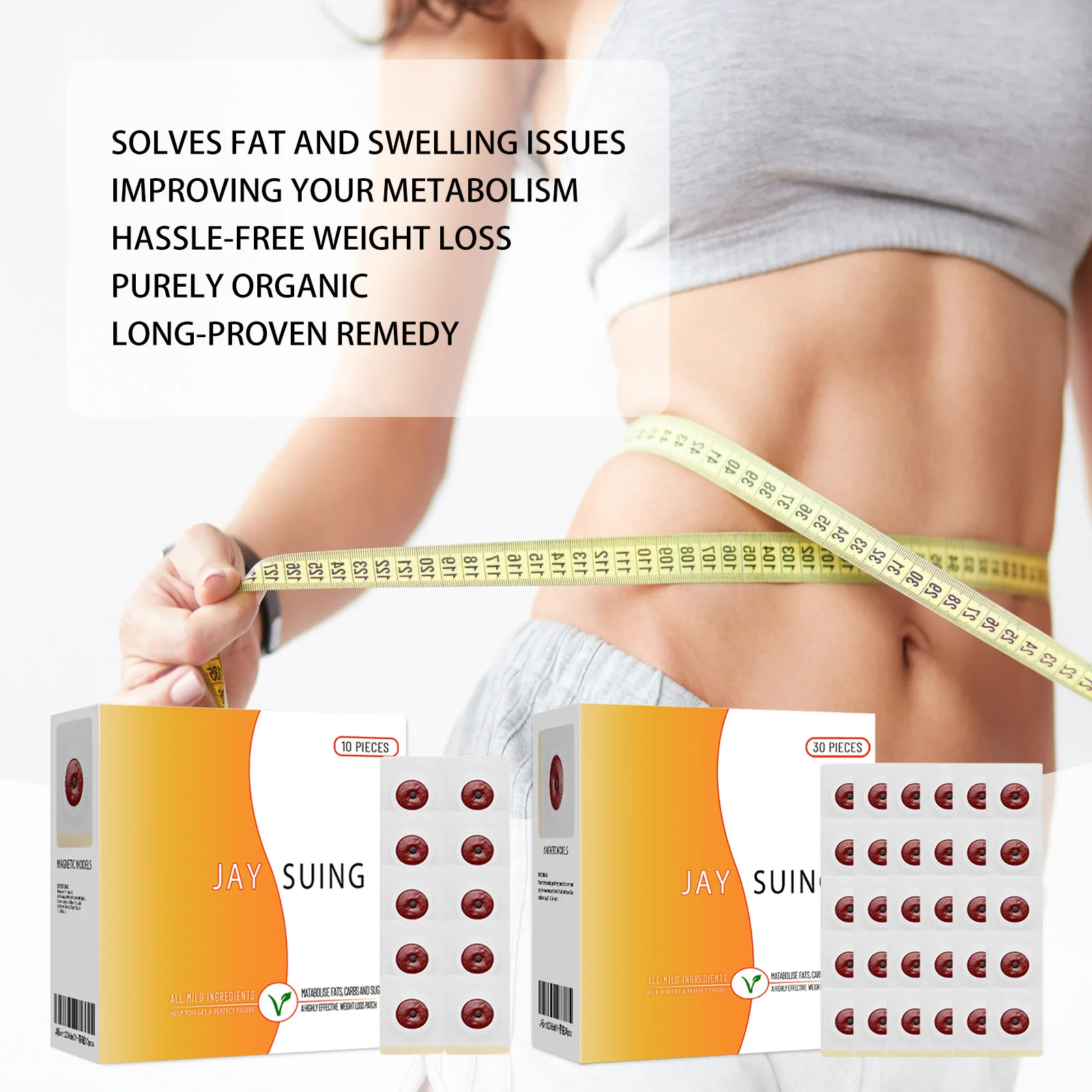 Weig-ht Lo-ss Navel Sticker Lazy Skinny Belly Arm Body Firming Detox Adhesive Sheet Fa-t Bur-ning Sli-mming Body Sculpting Patch