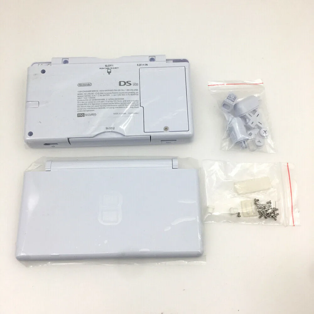 Replacement White Full Housing Shell Case Cover + Screwdriver Kit For Nintendo DS Lite NDSL