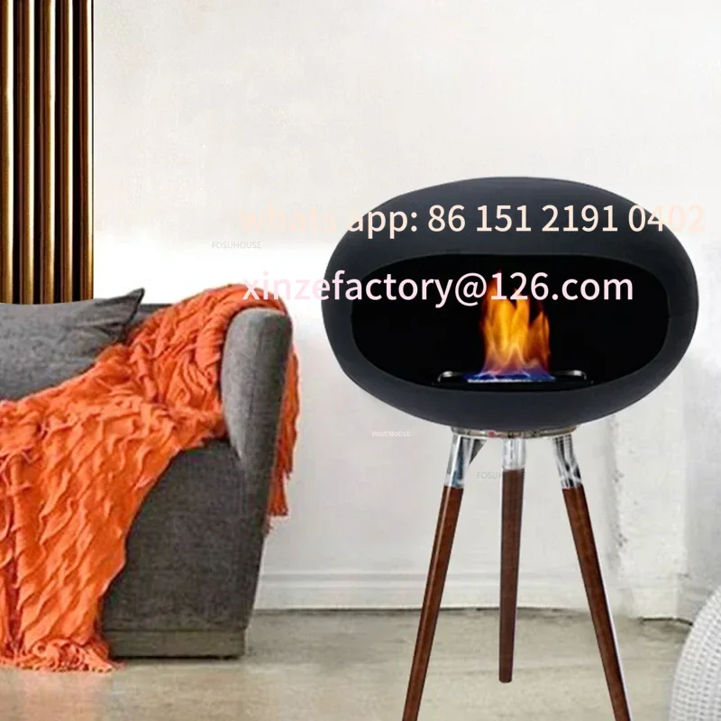 

Customizable Floor-standing Fireplaces Ornaments Creative Home Decor Nordic Wrought Iron Art Heating Heater Fir