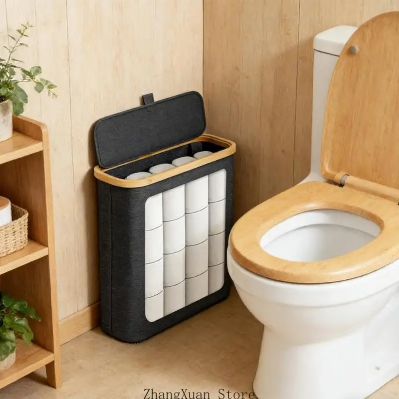 Geräumiger Toilettenpapierbehälter mit Sichtfenster für Küche oder Bad 3XUF – Detail 9