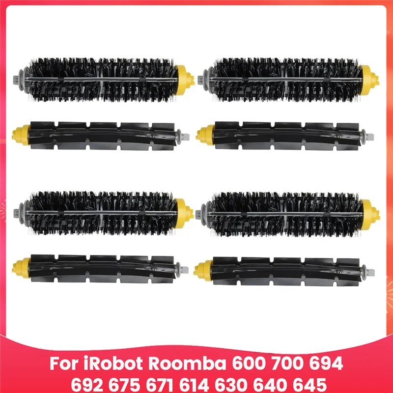 

N11R для пылесоса Irobot Roomba 600 и 700 серии 694 692 675 671 614 630 640 645, комплект щеток и гибких съемников