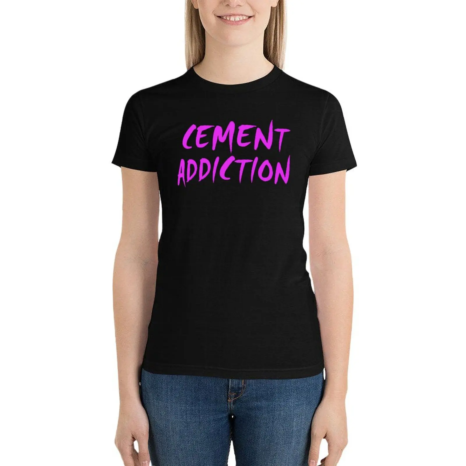 

Cement Addiction T-Shirt summer top Blouse anime clothes workout t shirts for Women