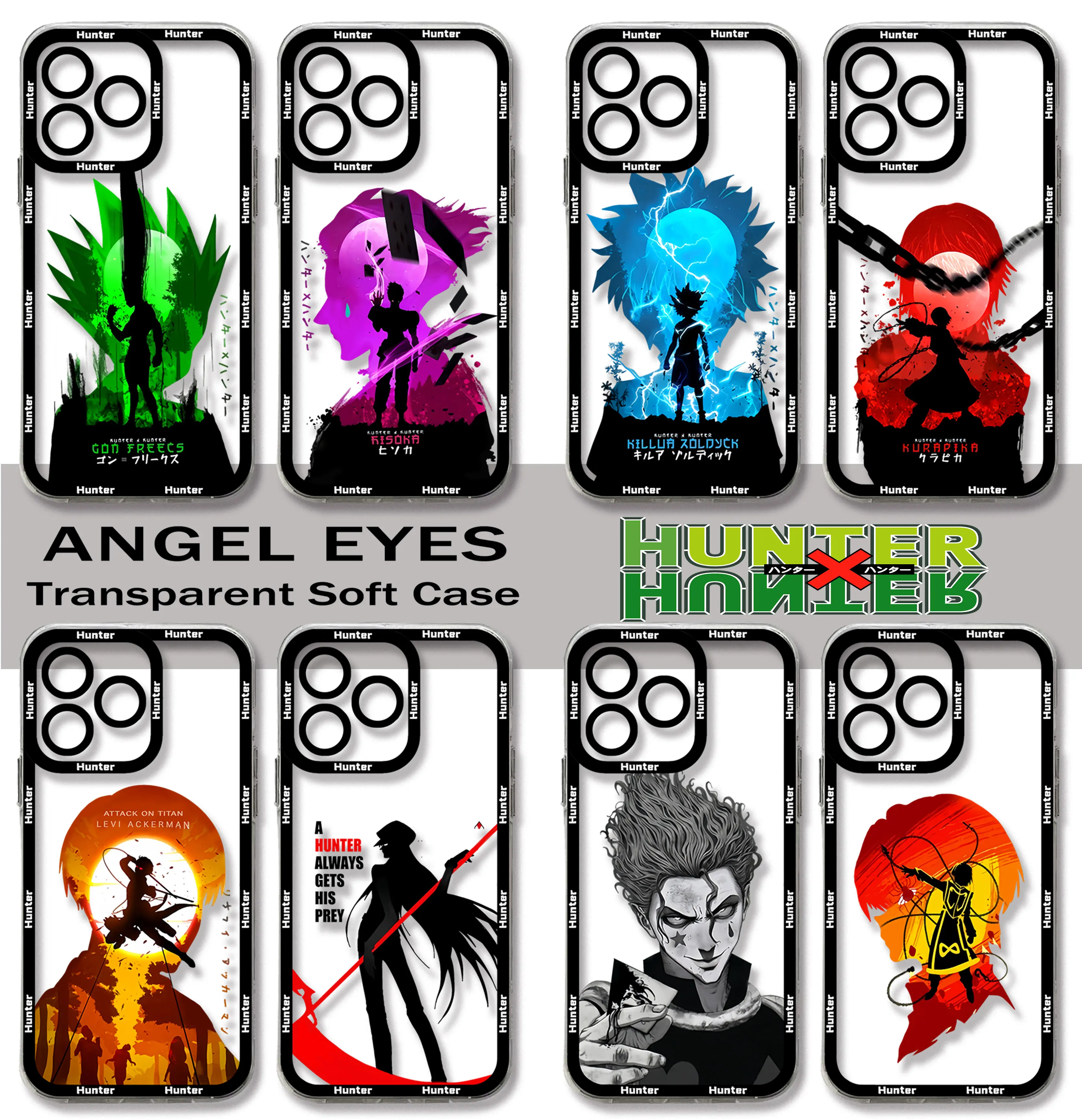 Anime Hisoka Hunter X Hunters Phone Case For iPhone 15 14 13 12 Mini 11 Pro Max X XR XS 7 8 SE 2020 Plus Transparent Cover