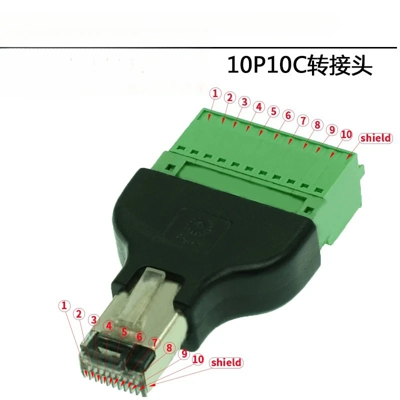 Conector Adaptador RJ45 RJ48 RJ50 10P10C NI9949 RJ50 a Tornillo