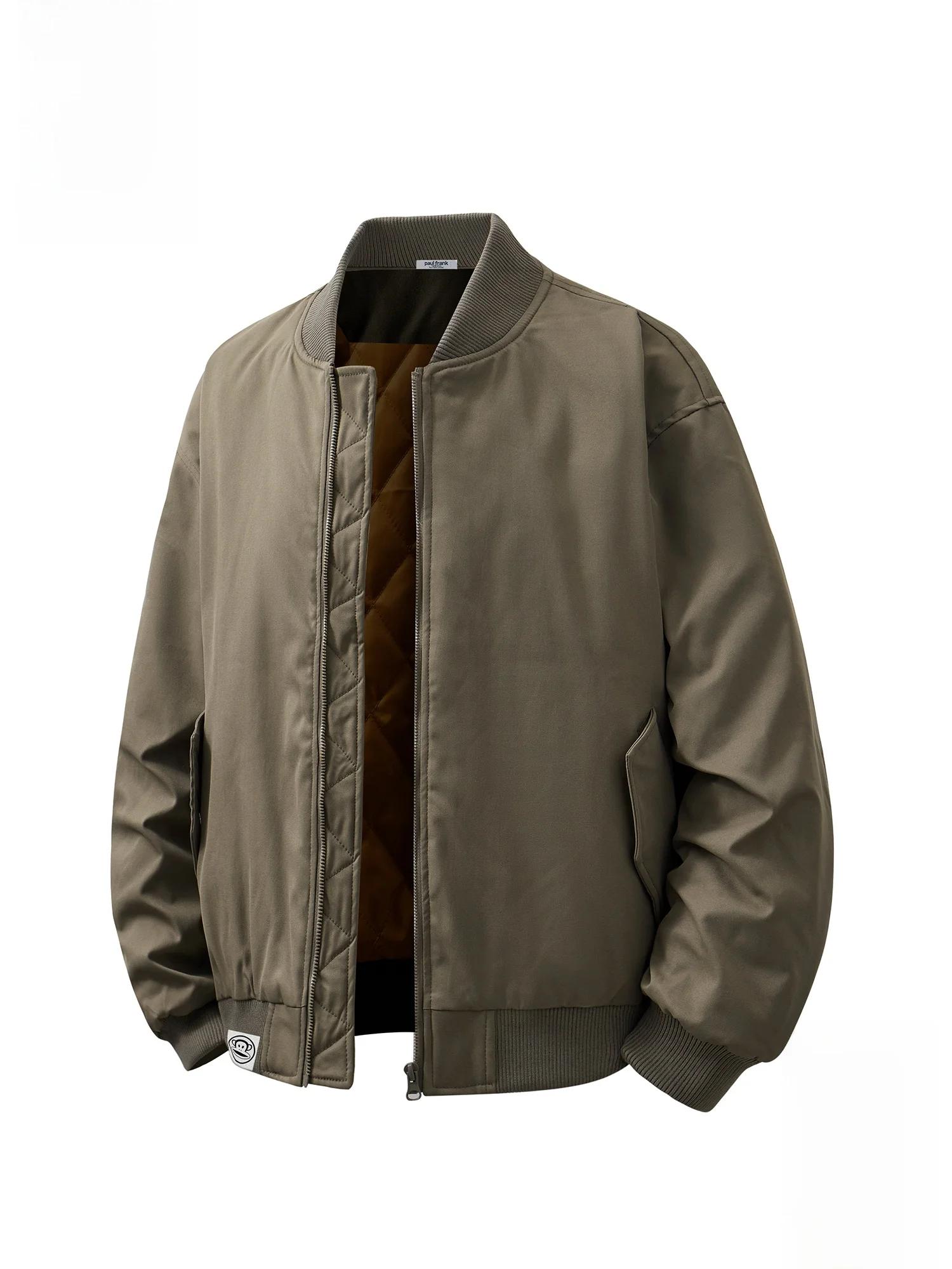 

Зимняя куртка-пилот Paul Frank для мужчин: утепленная, повседневная, свободного кроя, из хлопка и полиэстера, молодежная, с воротником-стойкой