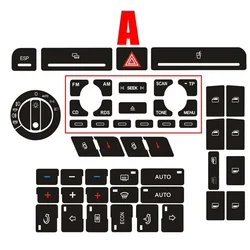 1pcs Set Button Repair Decal Sticker Door Lock Window Air Conditioner Repair Set For-Audi A4 B6 B7 Button Repair Decal Sticke