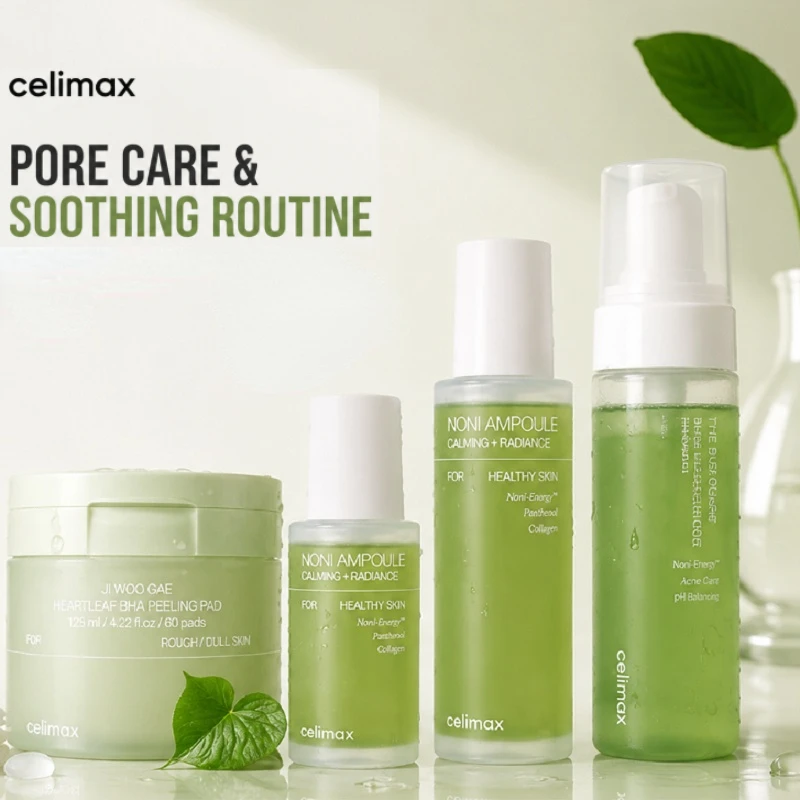 celimax-the-real-noni-energy-ampoule-essence-30-50ml-limpador-de-bolhas-para-acne-e-discos-esfoliantes-heartleaf-bha-para-cuidado-dos-poros