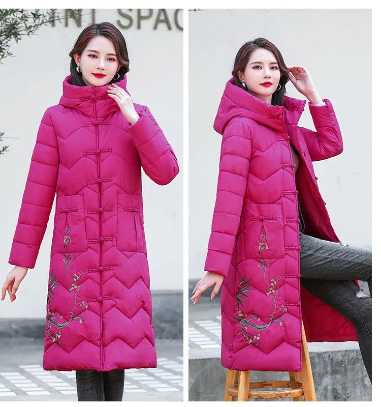 

Winter Thiened down Cotton Jaet Women's 202 New Korean Sle Loose Coat Medium Length Faionable Cotton Outerwear