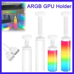ARGB Graphics Card Bracket 5V 3Pin Universal GPU Brace Support Adjustable Telescopic Rotary Stand GPU Video Card Holder