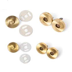 10set /lot 14 mm-18 mm Magnetic Buttons Bags Magnet Automatic adsorption Buckle Brass Buttons Snaps Wallet Buttons DIY