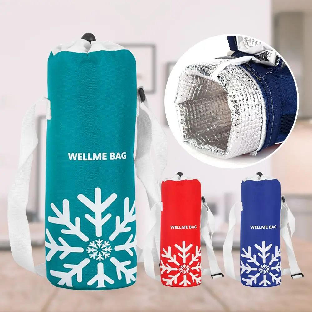 Cubierta de botella con aislamiento térmico portátil, bolsas de refrigeración plegables, película de aluminio impermeable, botella de agua aislada