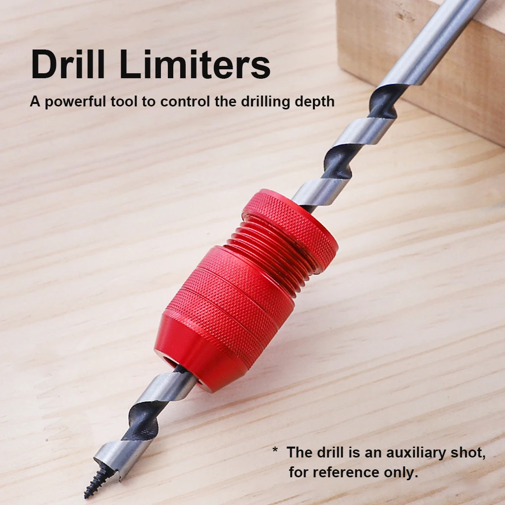 

Aluminum Alloy Drill Bit Depth Stop Collar Reusable Twist Screwdriver Stopper Drilling Limited Ring Tool Home Workshop