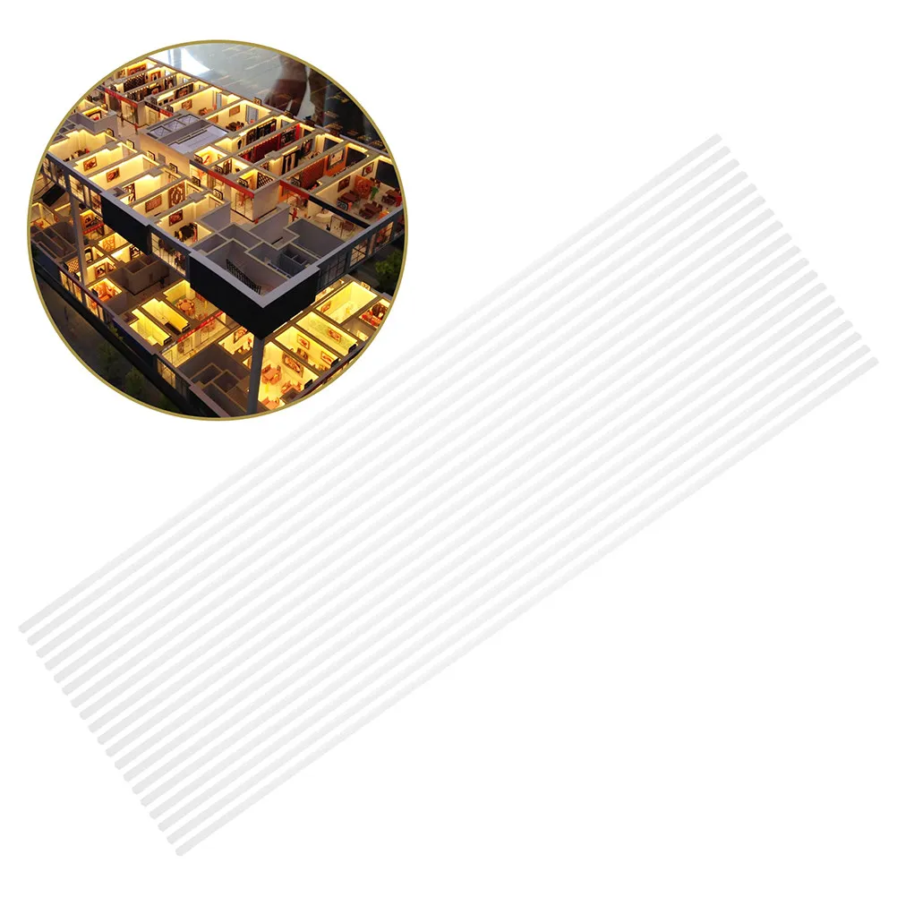 

20Pcs Hollow Square Tubing Material DIY Frame Construction Parts Sand Table Accessories Empty Square Tube Material Tubing