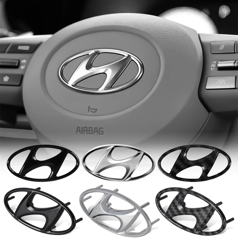 شعار السيارة عجلة القيادة مركز شعار لشركة هيونداي توكسون أكسنت أزيرا إلنترا أيونيك باليساد توسكاني فيلوستر اكسسوارات السيارات