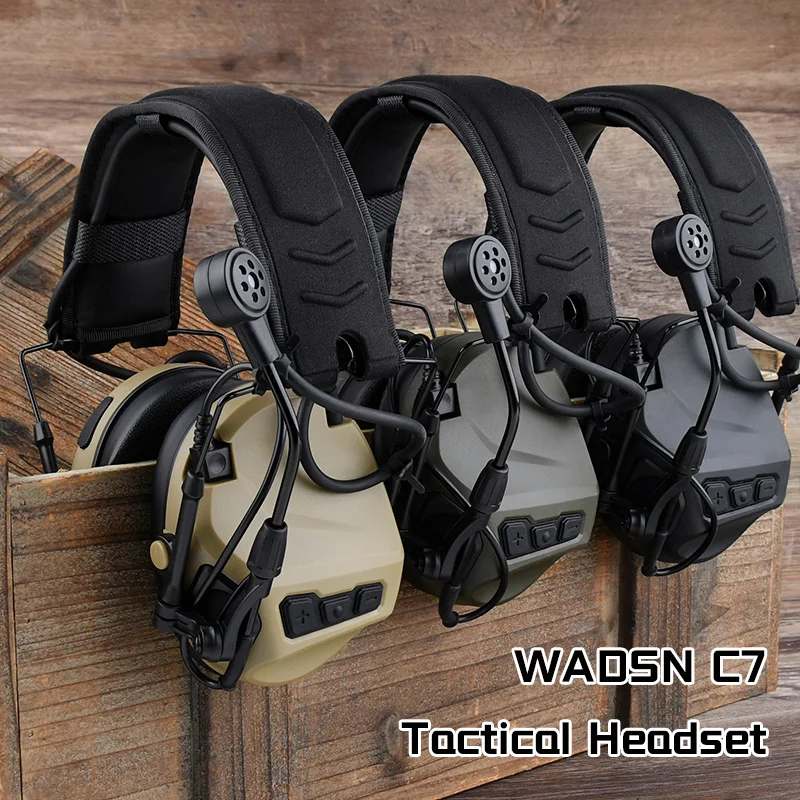 

Original WADSN Tactical Electronic Shooting Earmuff C7 Outdoor Sport Anti-noise Headset Sound Amplification for Hunting
