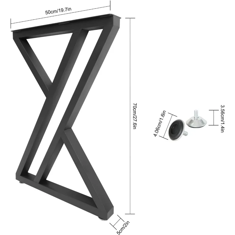 Faltbare Haarnadelbeine, Metall-Tischbeine, 2er-Set, Eisen-Schreibtischbeine für DIY-Möbel, Couchtisch, Schreibtisch, Werkbank, Unterstützung – Detail 1
