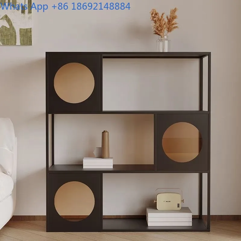 

Iron Art Bookshelf Storage Rack Floor-standing Living Room Storage Cabinet Simple Modern Household Multi-layer Display Rack