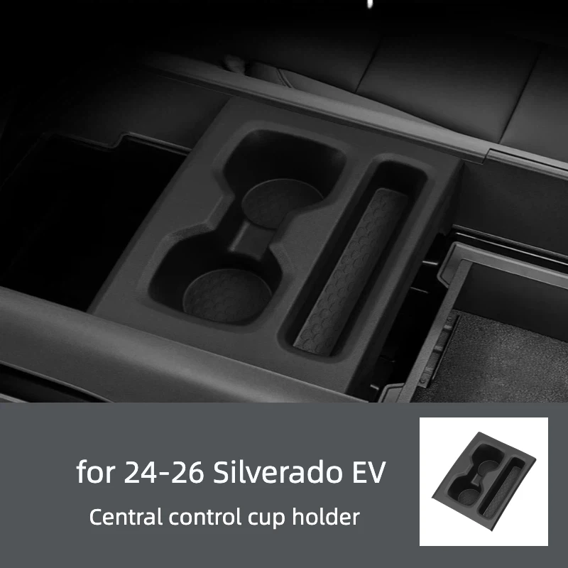 Suitable for 24-26 Silverado EV central control water cup holder shock-absorbing sleeve limited beverage storage seat