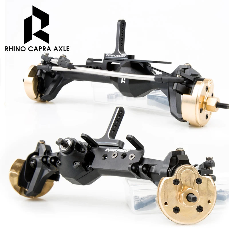 

Rhino Capra Axles Aluminum Offset Porta Battery Servo Mounts Riser Rear Link for 1/10 RC Crawler Axial Capra 1.9 UTB LCG