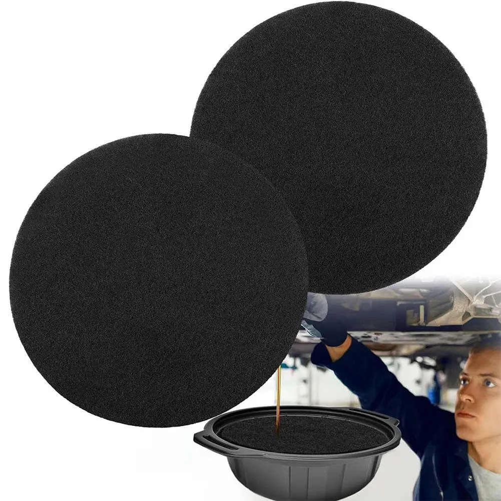

38cm Oil Drain Pad 2 Pcs No Splatter Sponge Pad Car Pad Changing Oil Porous Round Oil Pan Transmission Drain Pan X3X7