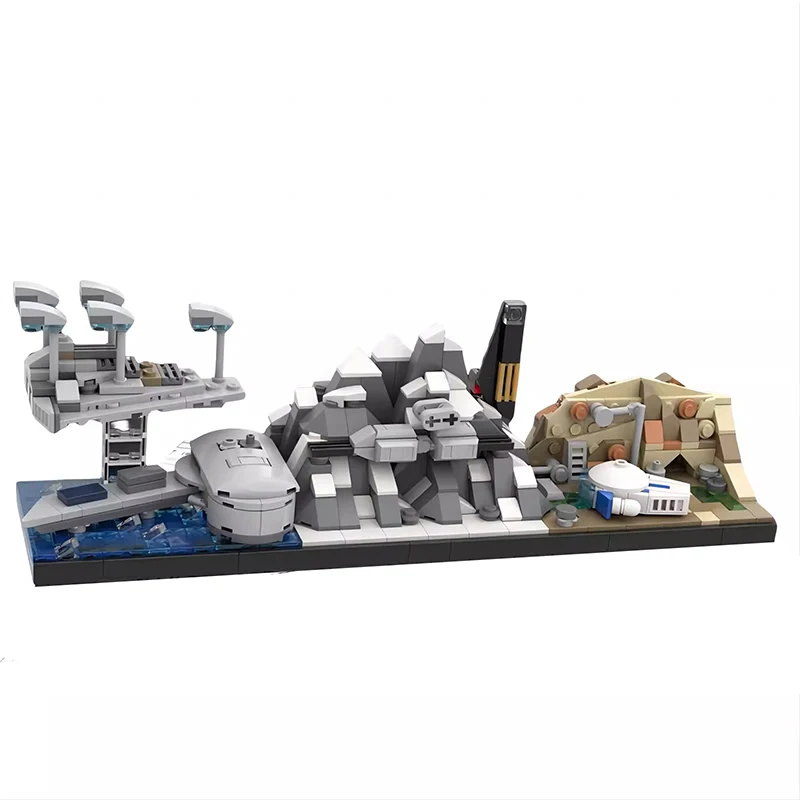 Bricklink Space Wars City Skyline Architecture AT-AT Destroyer Millennium Spaceship Set Building Blocks Kid Toys Christmas Gift