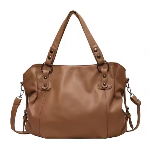 Women's Large Capacity Shoulder Casual Tote Bag Laptop Roomy Handbag Soft Leather Crossbody Business Black Big Bag A4 Sac A Main - Image 8