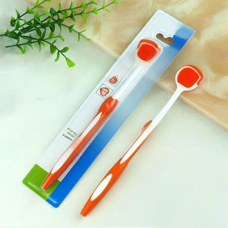 2pcs Silicone Tongue Scraper Brush Clean Oral Cleaning Brushes Hygiene CareMouth Fresh Breath Scraping Portable Healthy Smile