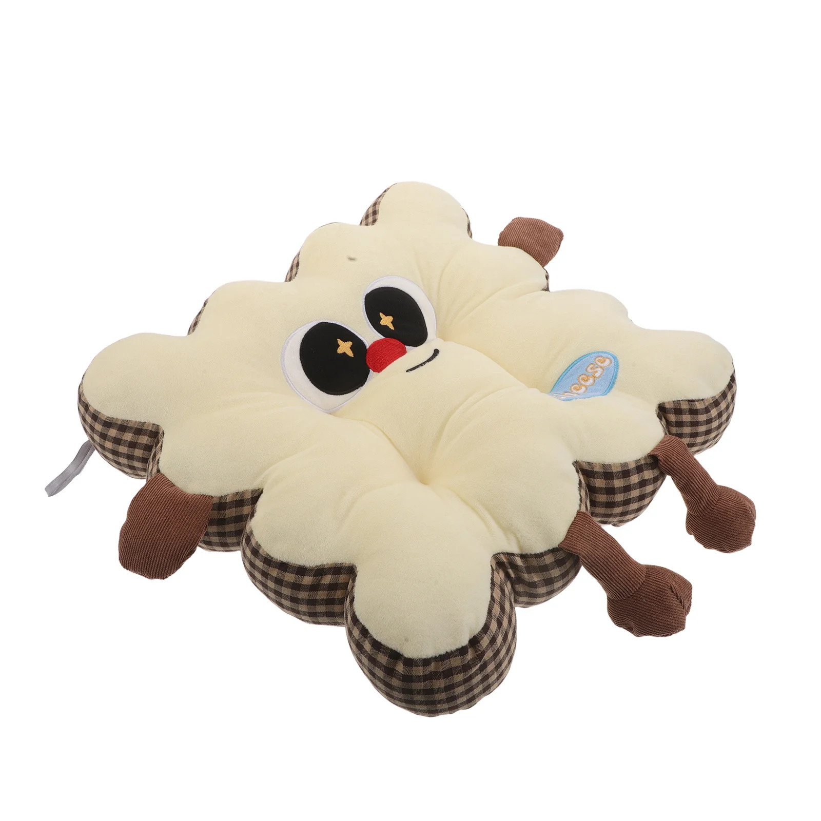 

Cartoon Biscuit Cushion Cute Cookie Chair Pad Soft Elastic Core Seat Cushion Non Slip Base for Gaming Chair Office Sofa Balcony