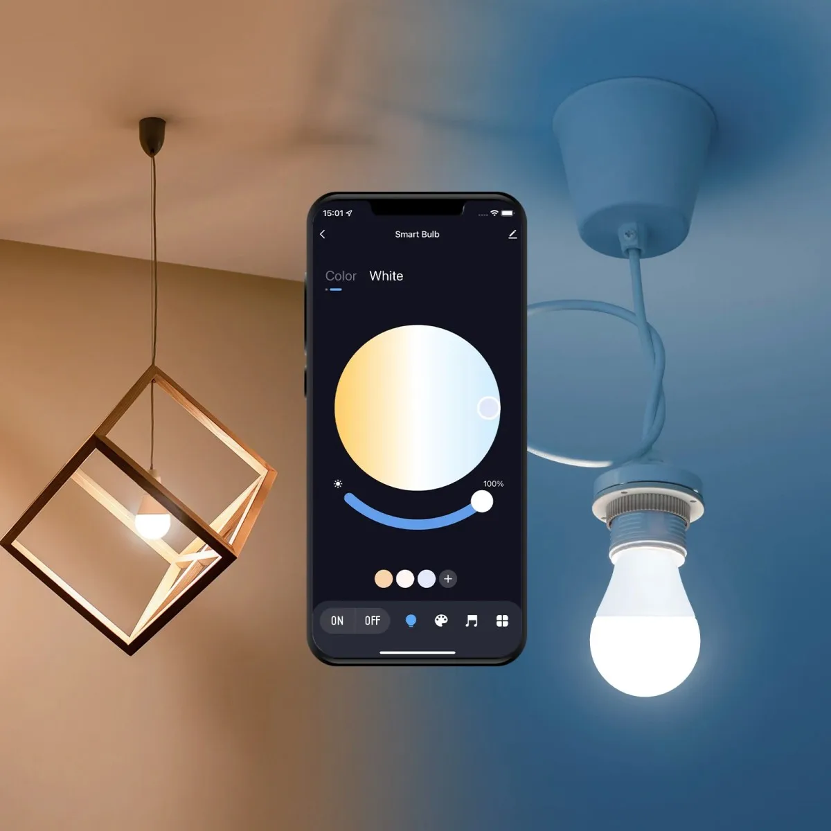 Tuya E27 Smart Light Bulb,  RGBW LED Color Changing Bulbs, Tuya Smart&Smart Life APP Control,APP Dimmable Music Sync image 5
